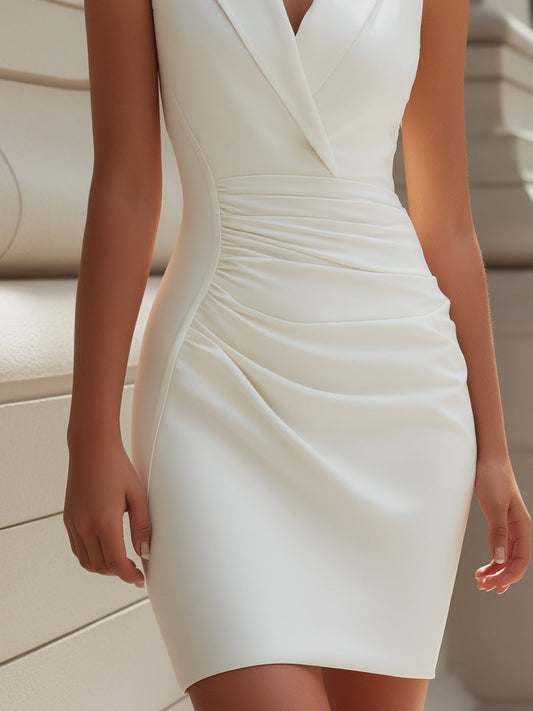 Ruched Waist Tailored Blazer Dress